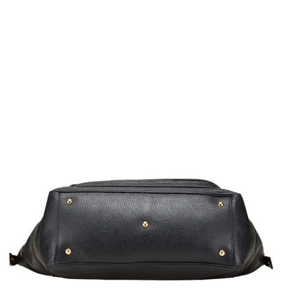 Gucci Double G, Black, Leather, handbag
