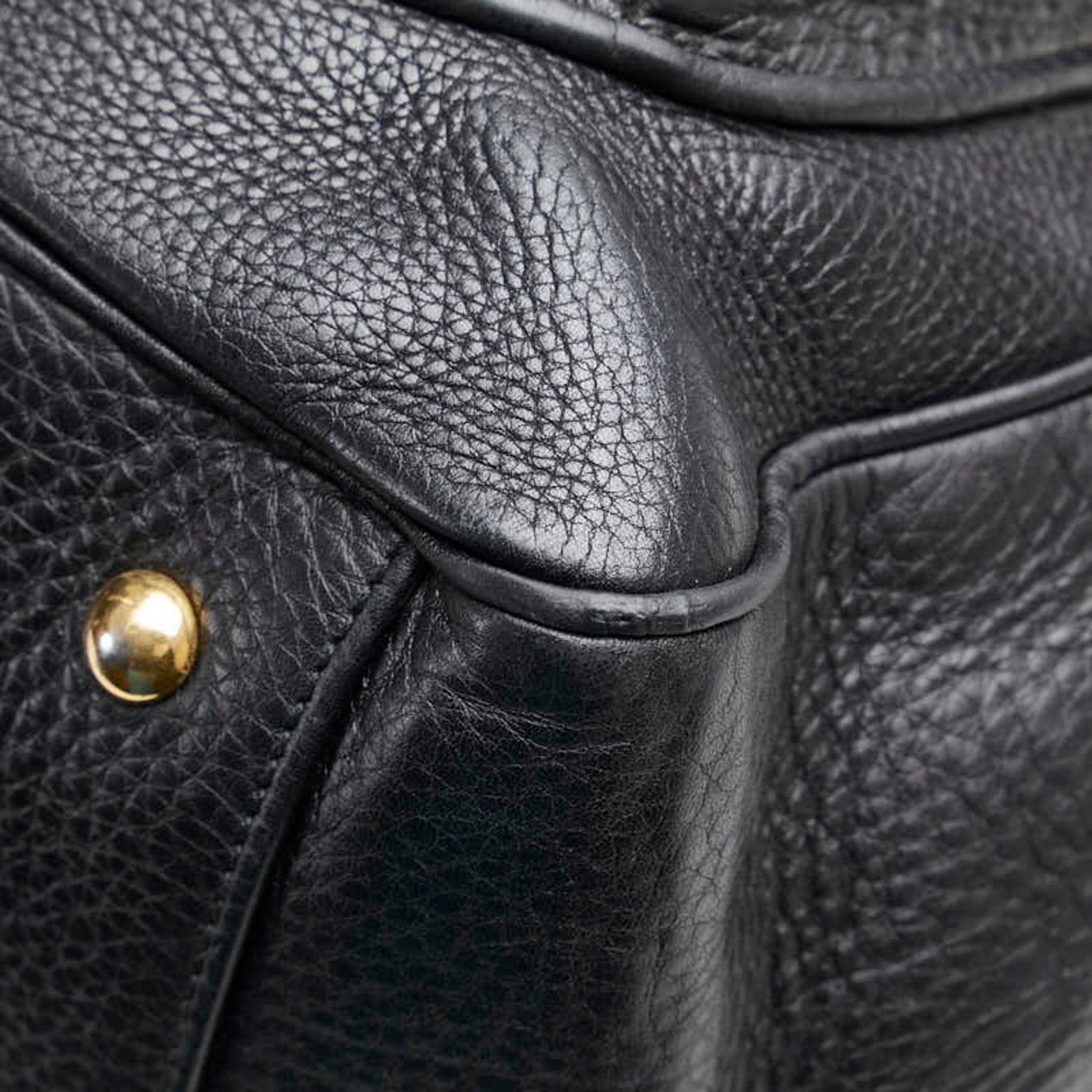 Gucci Double G, Black, Leather, handbag