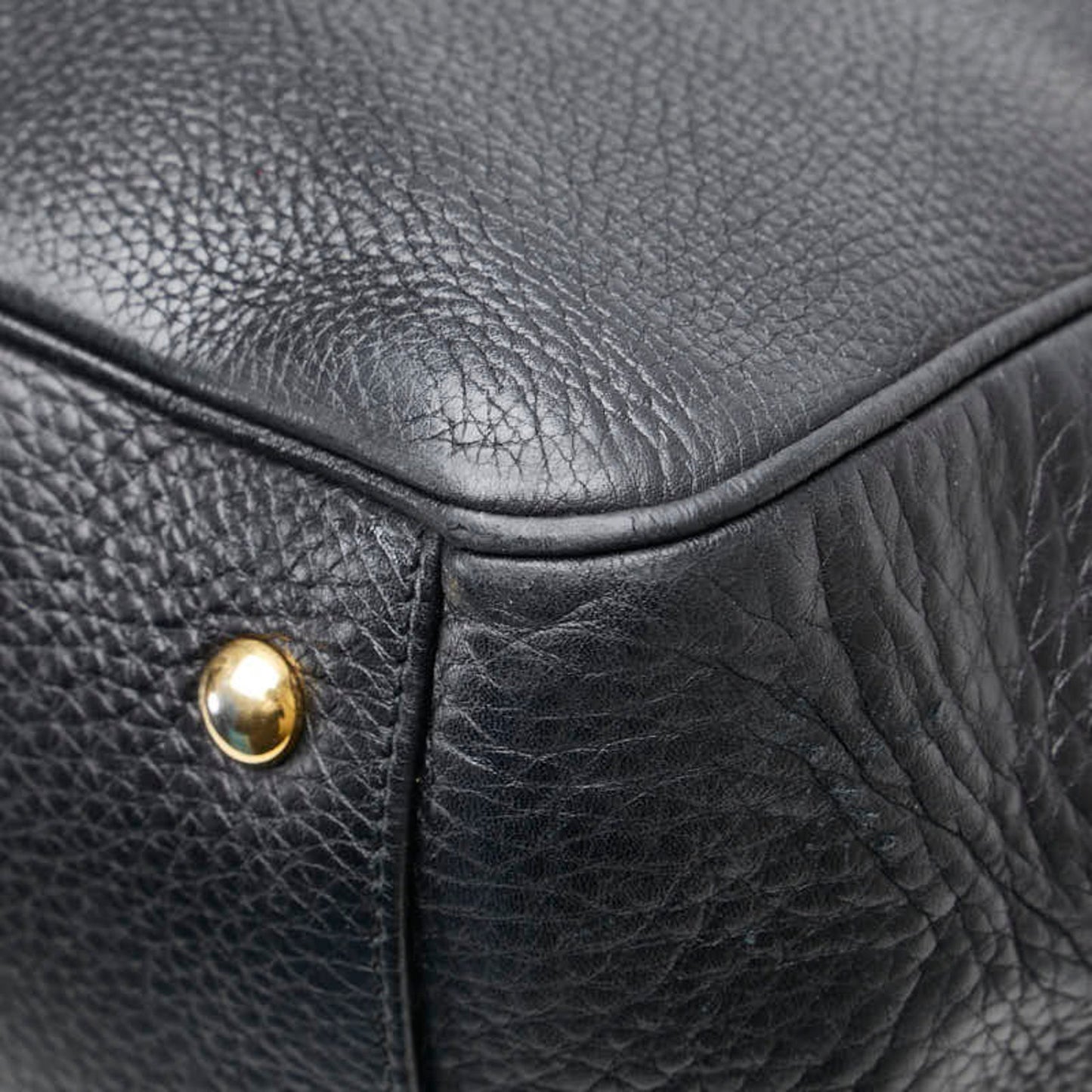 Gucci Double G, Black, Leather, handbag