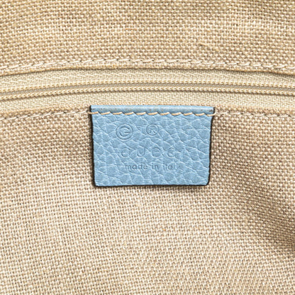 Gucci Interlocking G, Blue, Leather, handbag