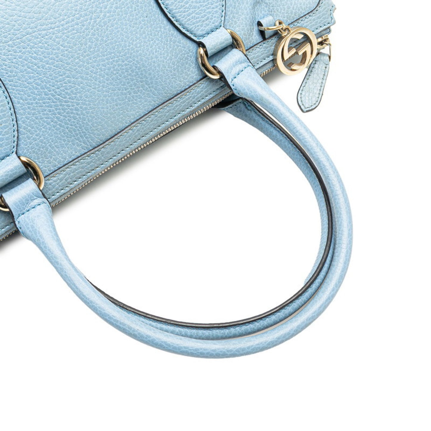 Gucci Interlocking G, Blue, Leather, handbag