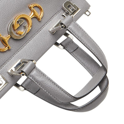 Gucci Zumi, Grey, Leather, handbag