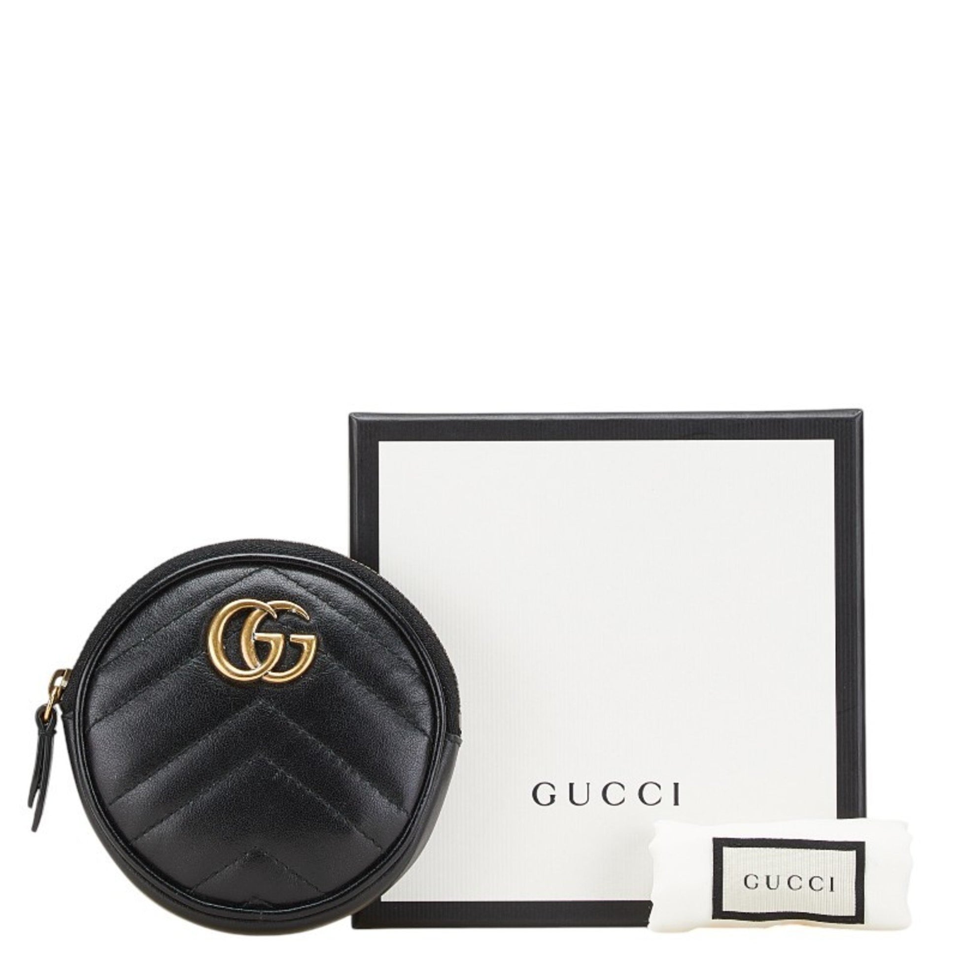 Gucci Marmont, Black, Leather, wallet