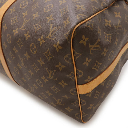 Louis Vuitton Keepall Bandoulière 55, Brown, Canvas, travel