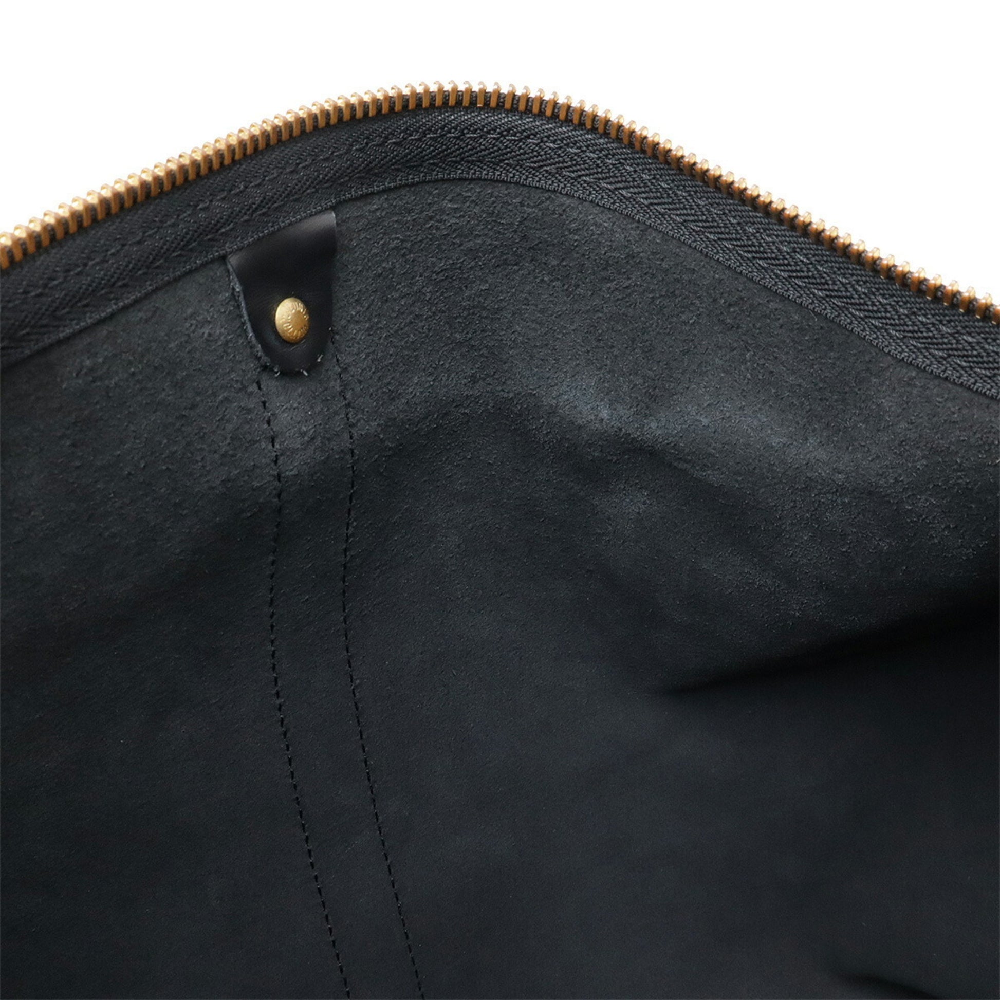 Louis Vuitton Keepall 60, Black, Leather, travel