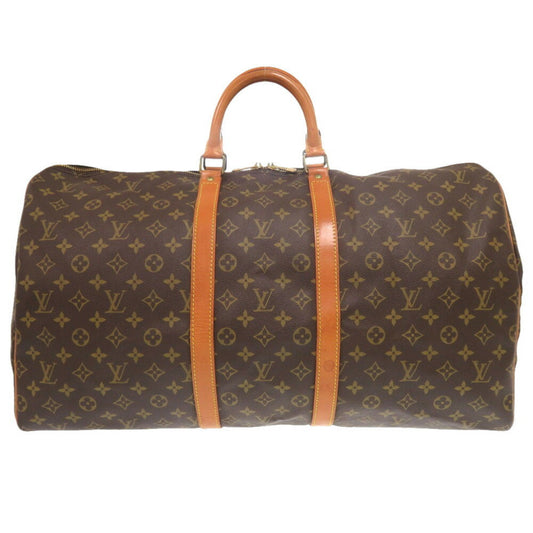Louis Vuitton Keepall 55, Brown, Canvas, travel