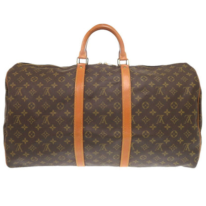 Louis Vuitton Keepall 55, Brown, Canvas, travel