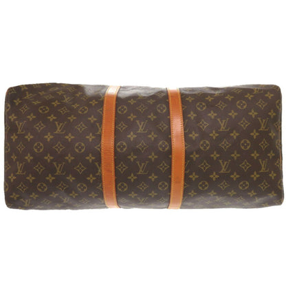 Louis Vuitton Keepall 55, Brown, Canvas, travel