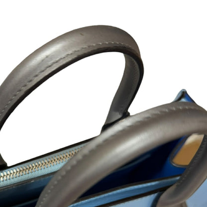 Louis Vuitton City steamer, Blue, Leather, handbag