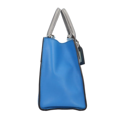 Louis Vuitton City steamer, Blue, Leather, handbag