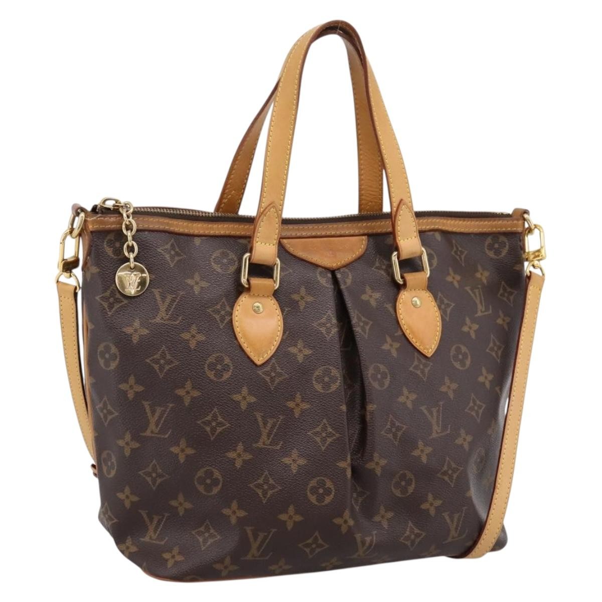 Louis Vuitton Palermo Monogram Canvas, Brown, Canvas, Tote Bag