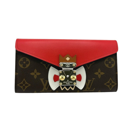 Louis Vuitton Sarah, Brown, Canvas, wallet