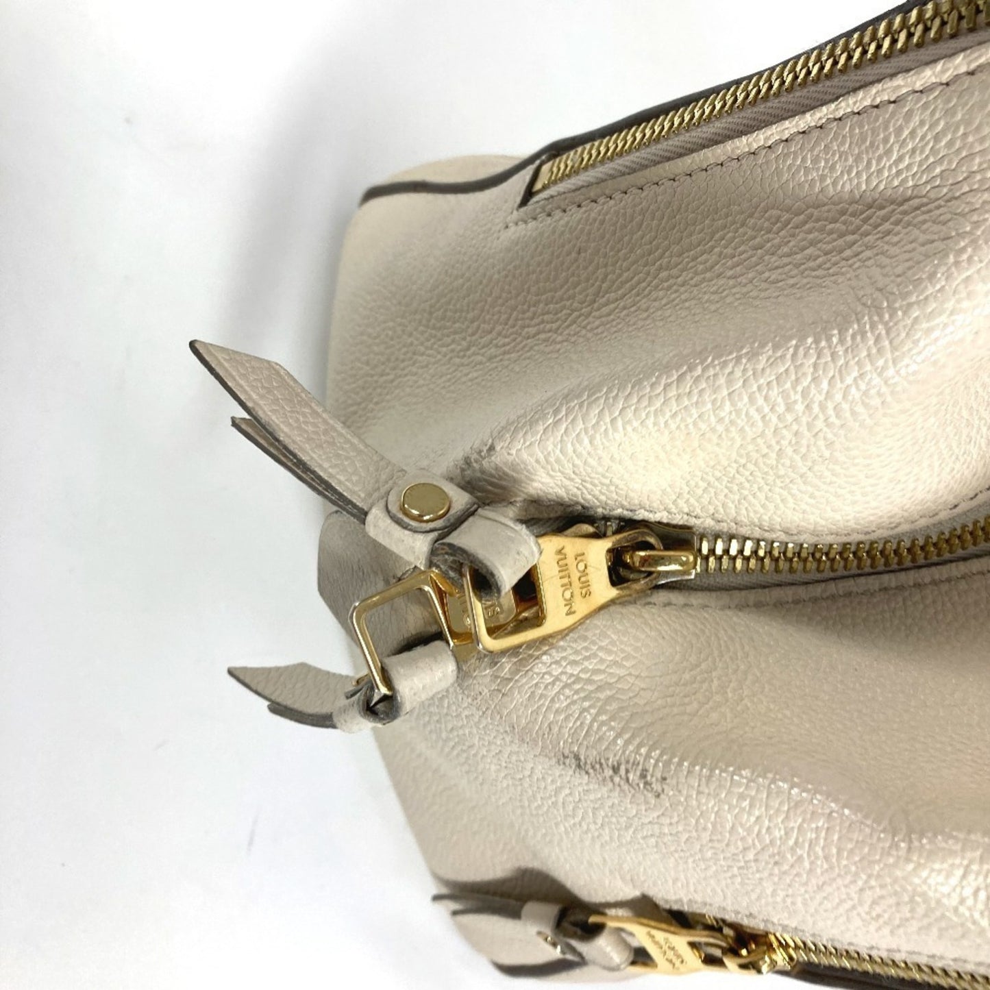 Louis Vuitton Marais, White, Leather, handbag