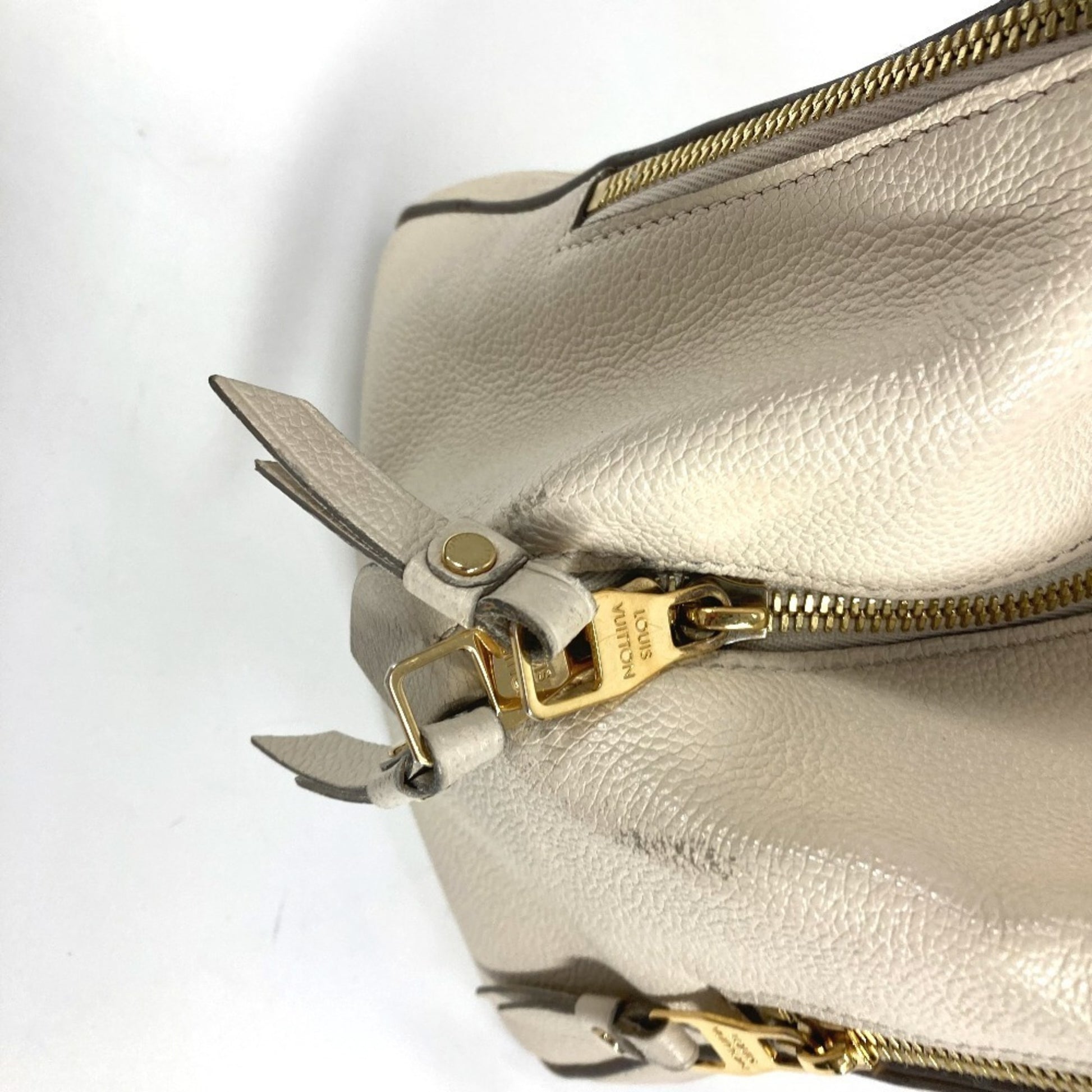 Louis Vuitton Marais, White, Leather, handbag