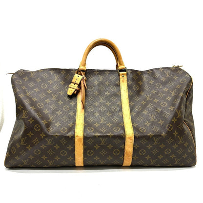 Louis Vuitton Keepall 60, Brown, Canvas, travel
