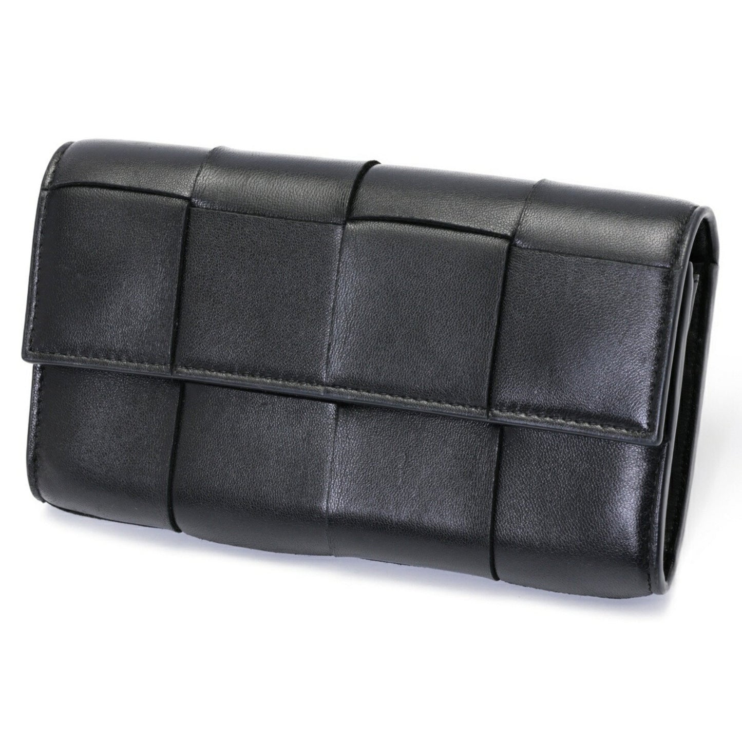 Bottega Veneta Intrecciato, Black, Leather, wallet