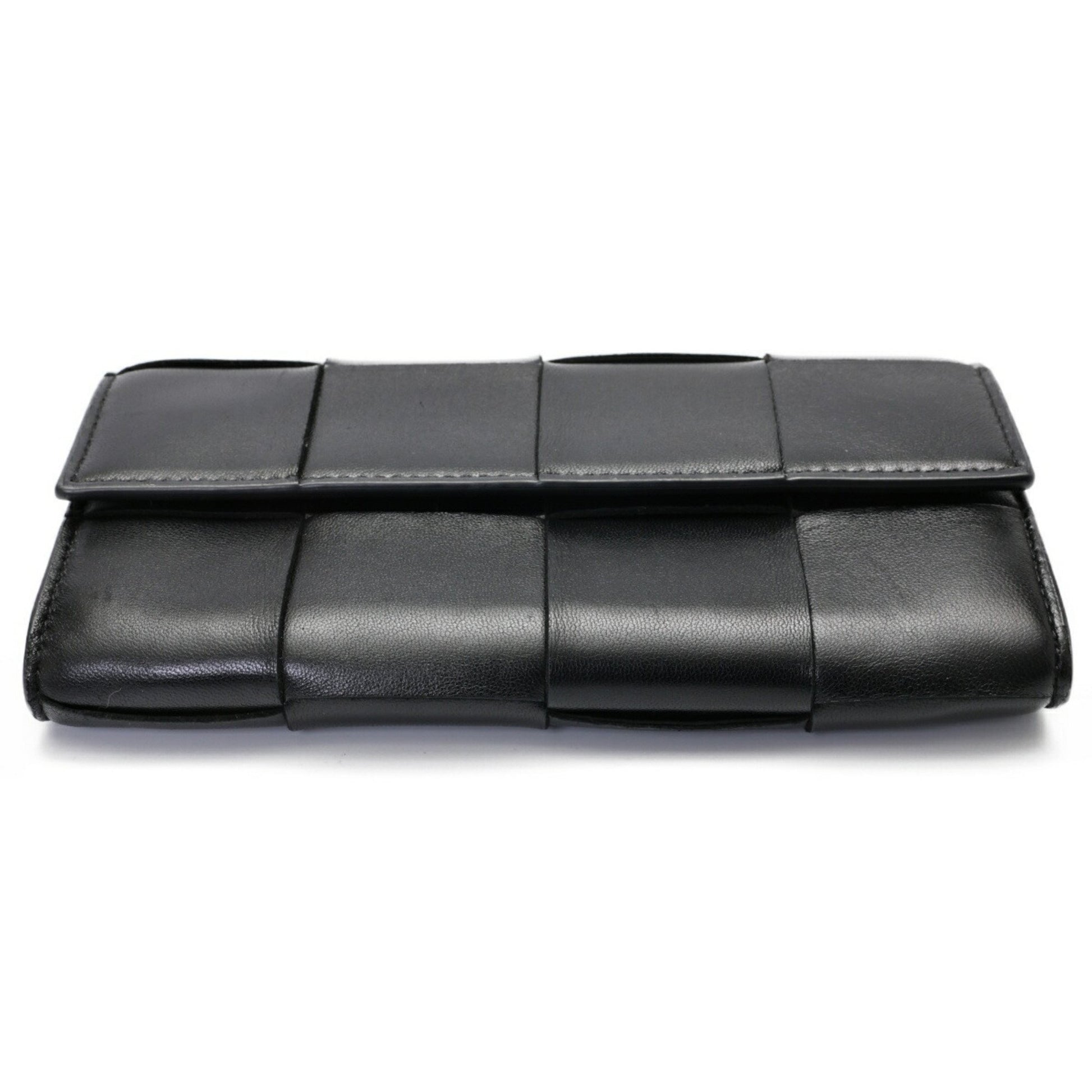 Bottega Veneta Intrecciato, Black, Leather, wallet