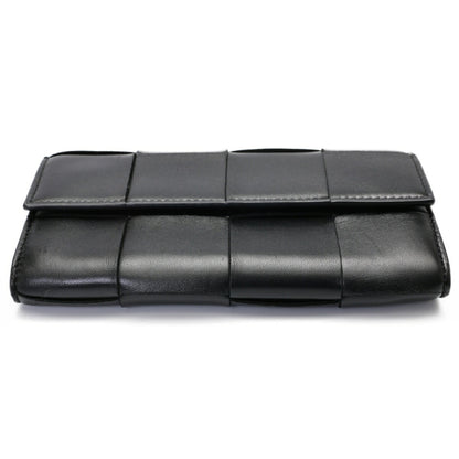 Bottega Veneta Intrecciato, Black, Leather, wallet