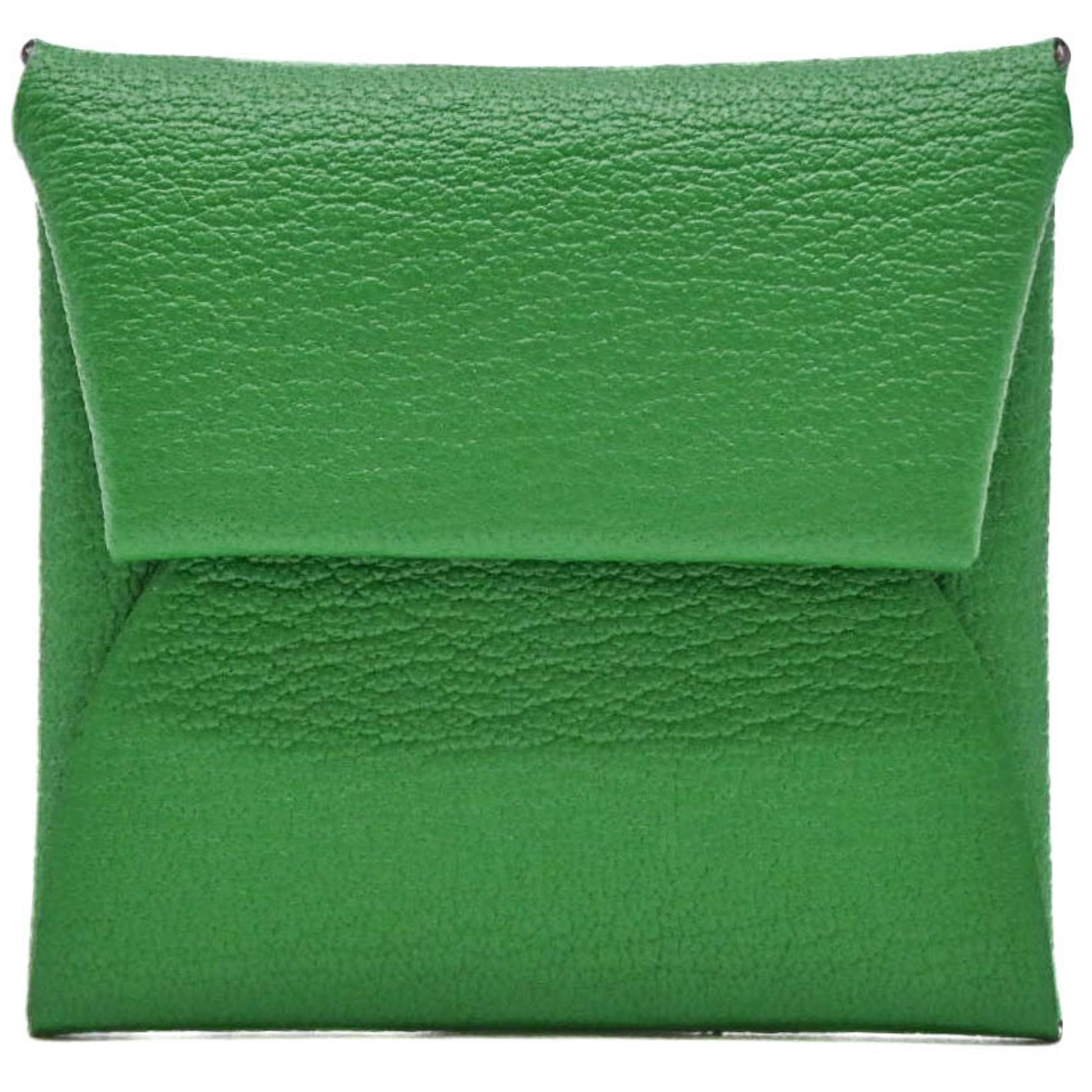 Hermès Calvi, Green, Leather, wallet
