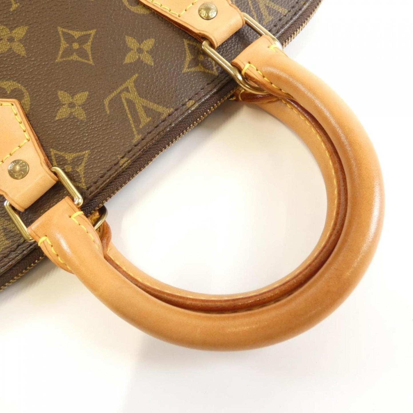 Louis Vuitton Alma, Brown, Canvas, handbag