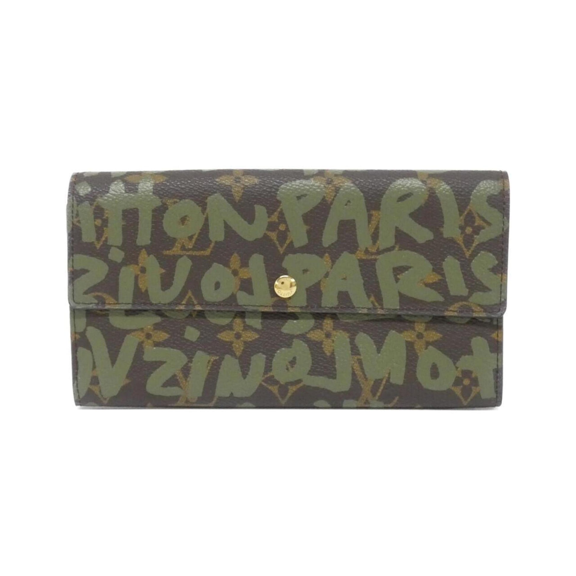Louis Vuitton Porte Monnaie Credit, Brown, Canvas, wallet