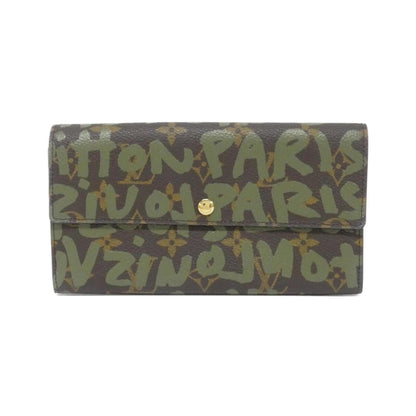 Louis Vuitton Porte Monnaie Credit, Brown, Canvas, wallet