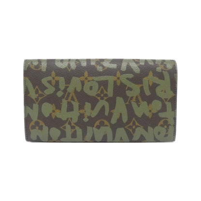 Louis Vuitton Porte Monnaie Credit, Brown, Canvas, wallet