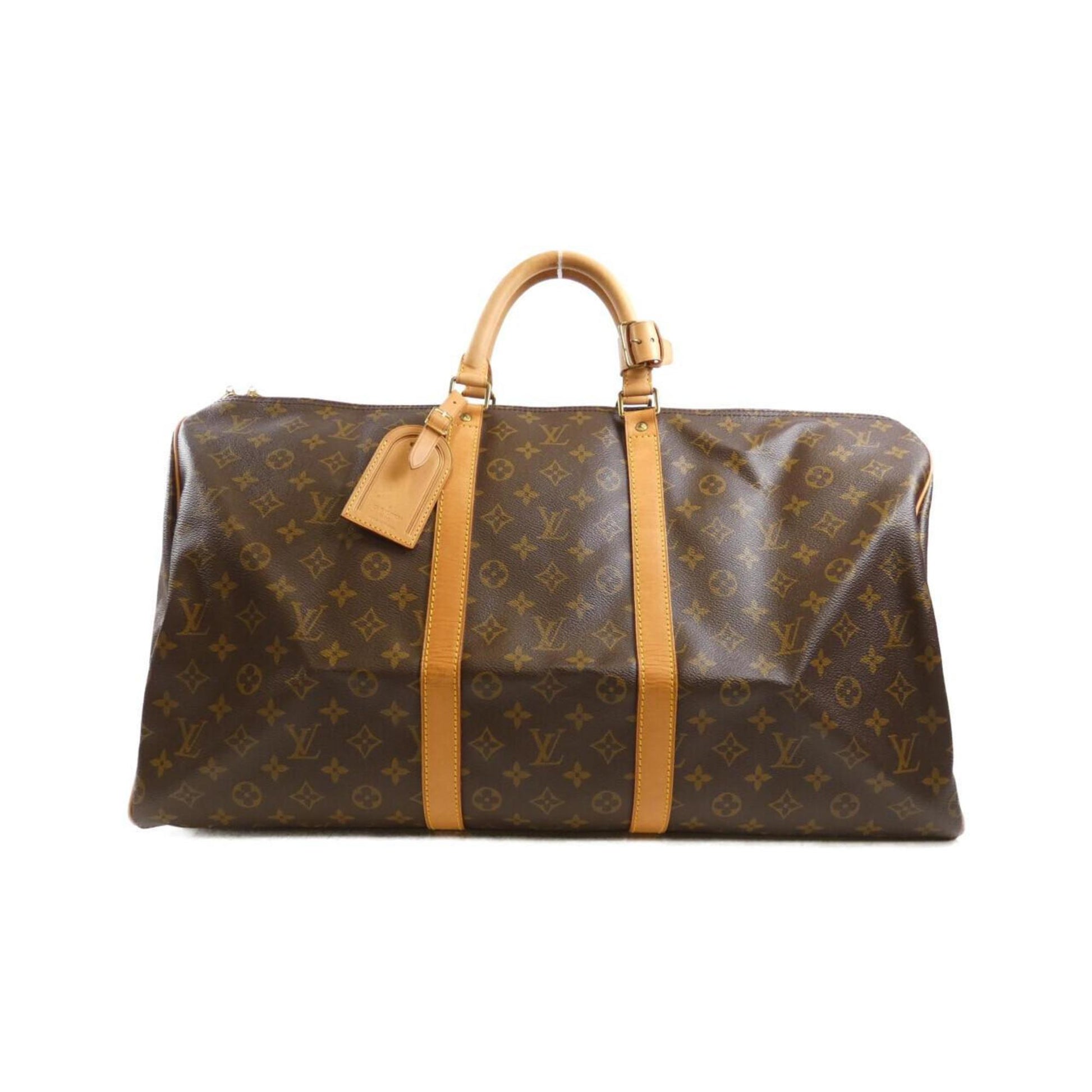 Louis Vuitton Keepall 55, Brown, Canvas, travel