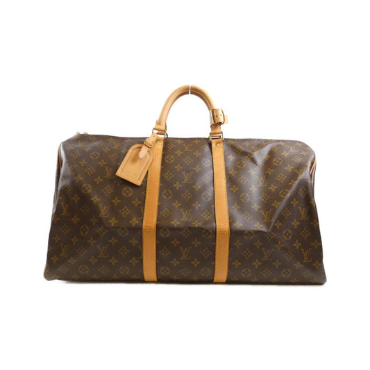 Louis Vuitton Keepall 55, Brown, Canvas, travel