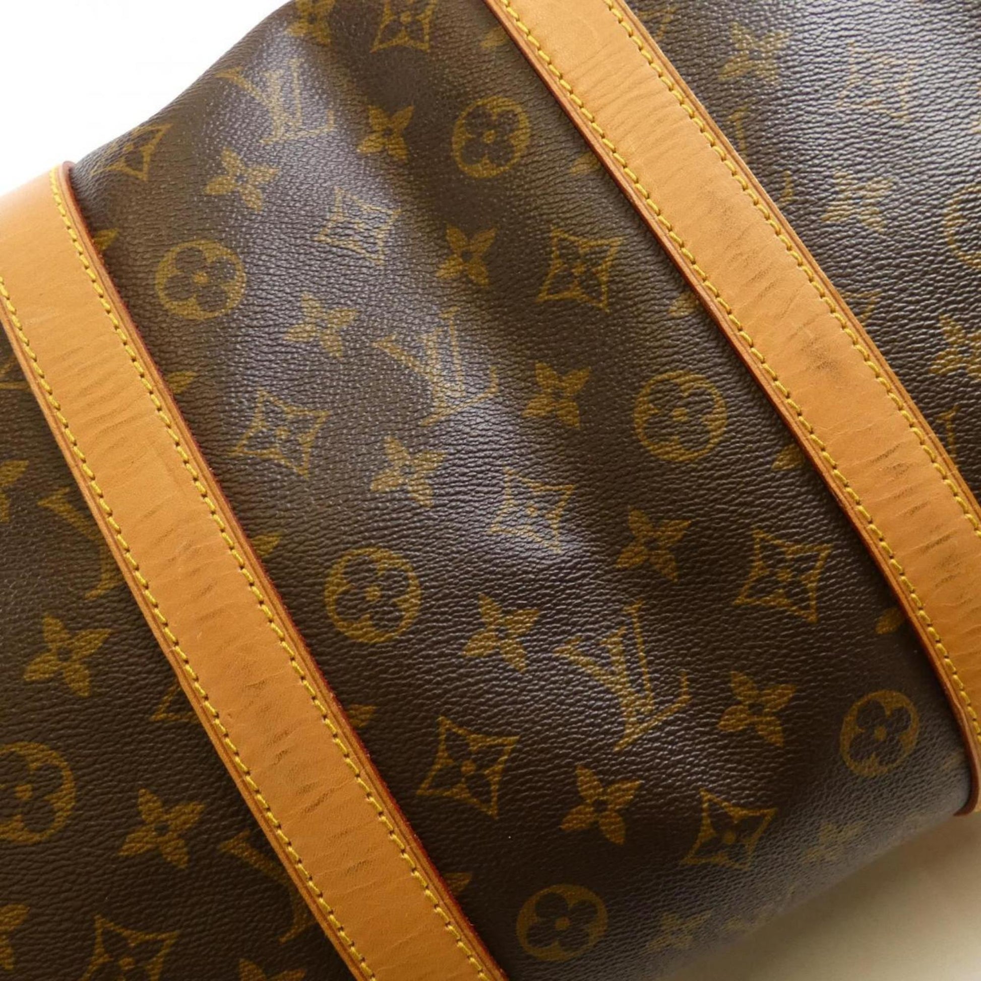 Louis Vuitton Keepall 55, Brown, Canvas, travel