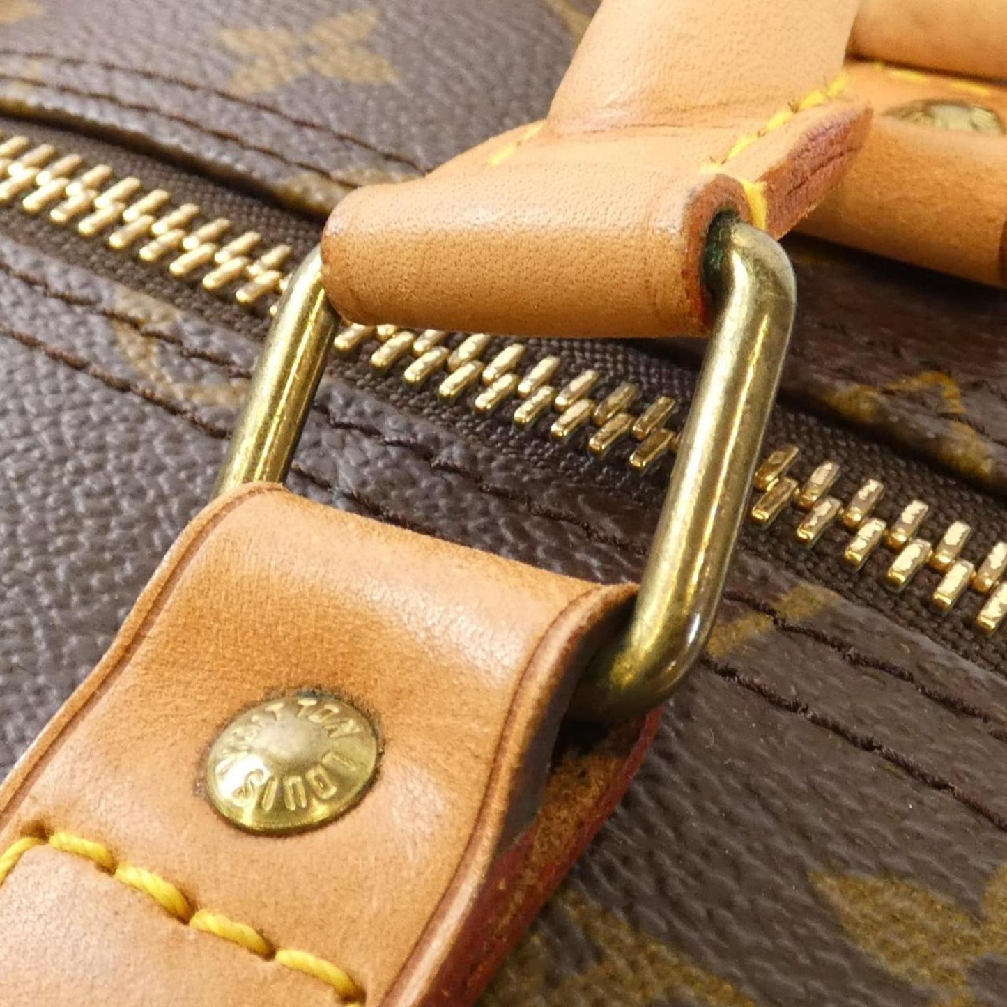 Louis Vuitton Keepall 55, Brown, Canvas, travel