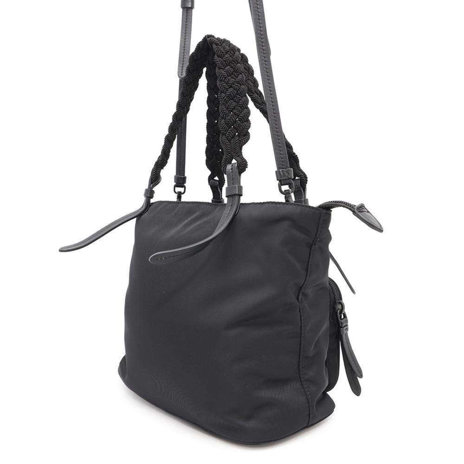 Prada, Black, NYLON, handbag