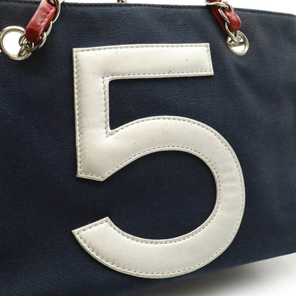 Chanel Numero 5, Navy, Canvas, tote