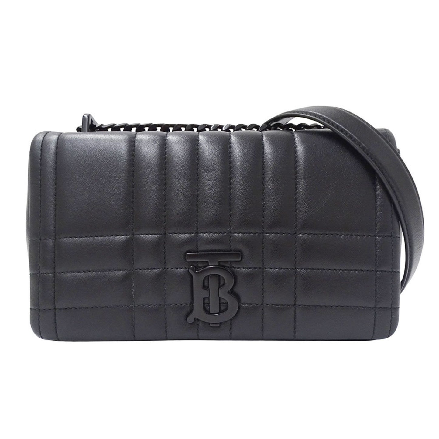 Burberry, Black, Leather, shoulder