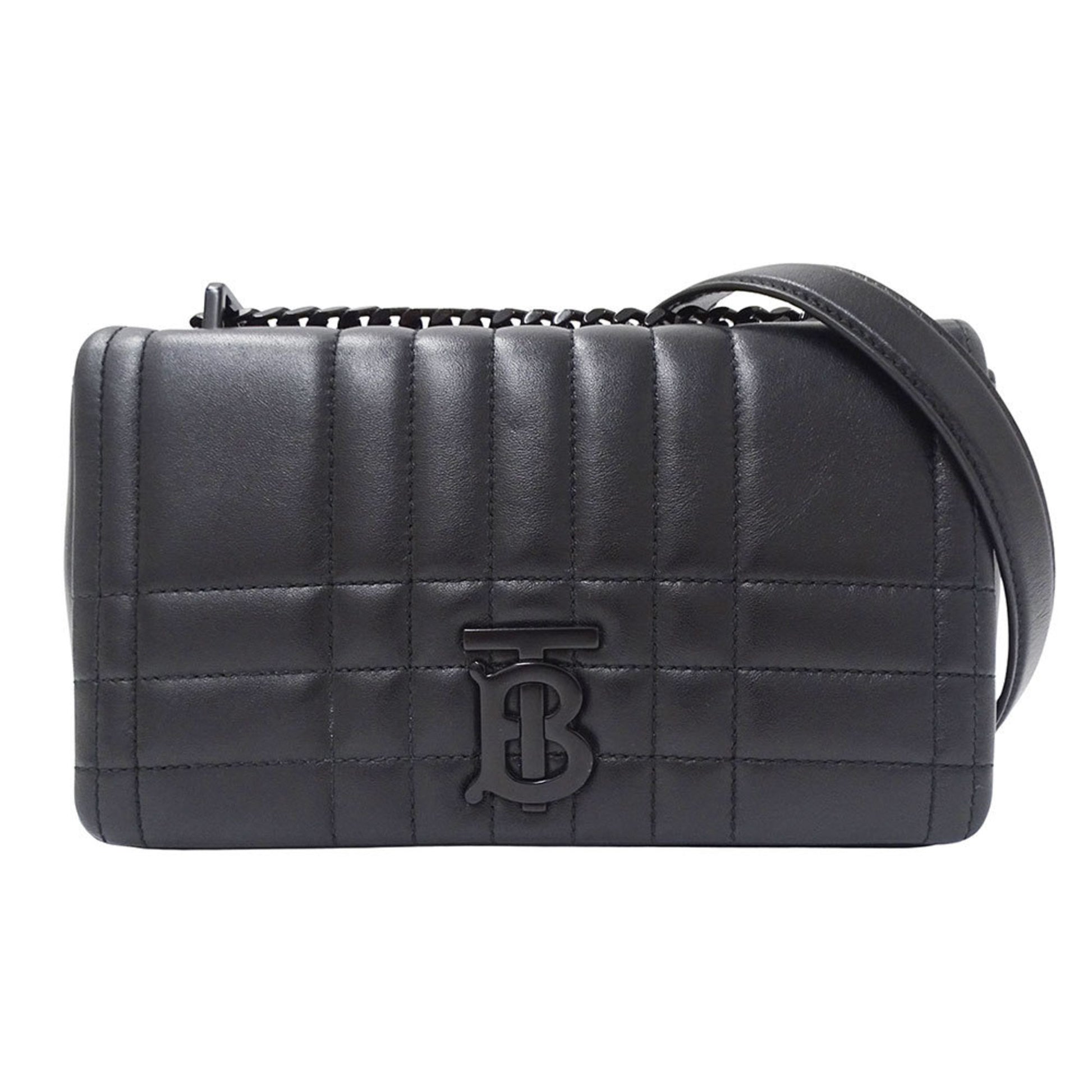Burberry, Black, Leather, shoulder