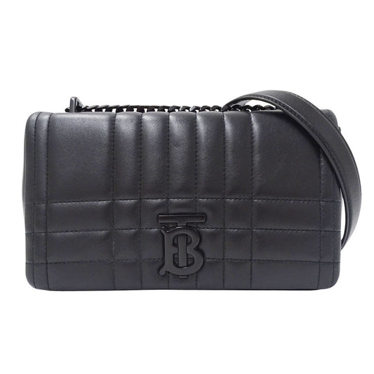 Burberry, Black, Leather, shoulder