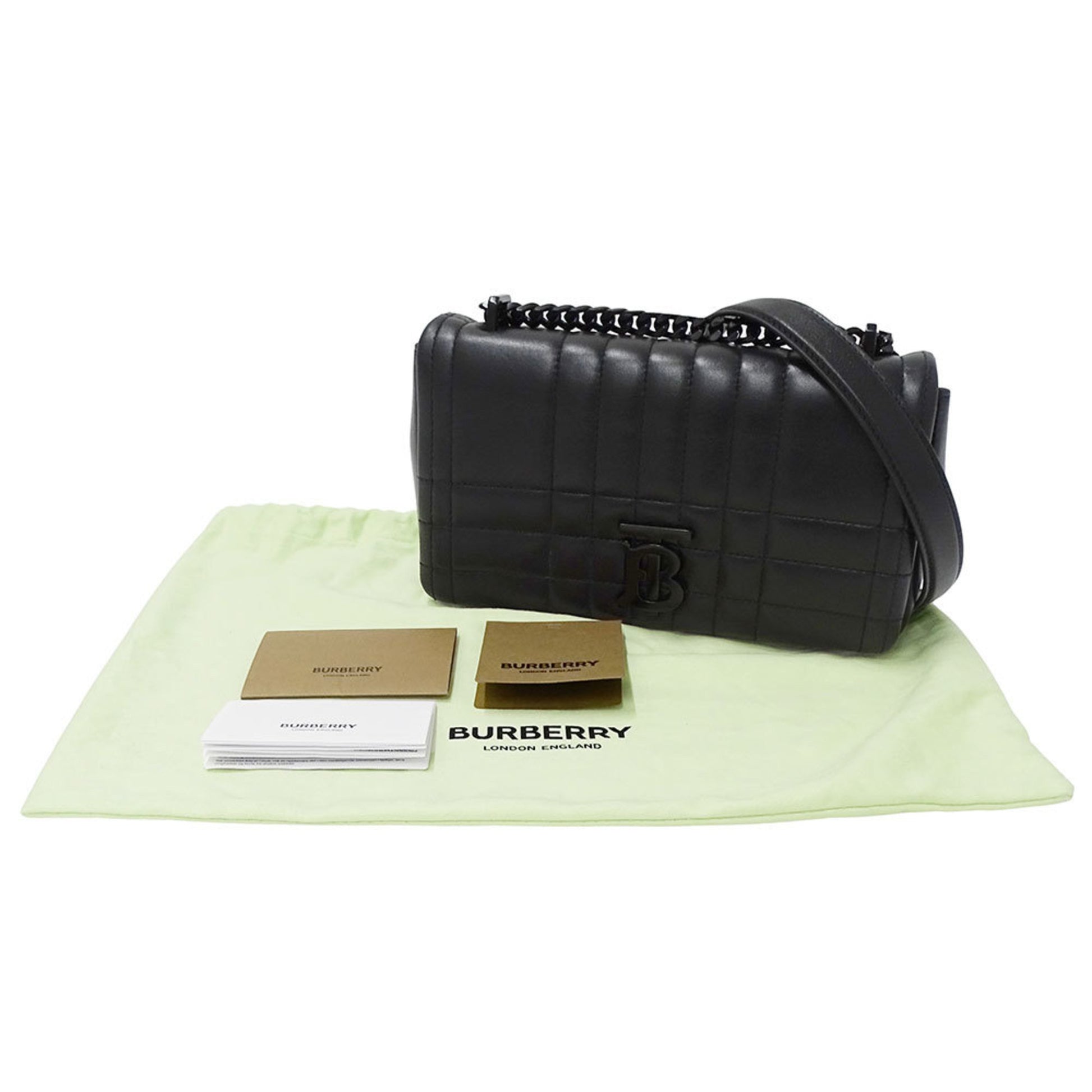 Burberry, Black, Leather, shoulder