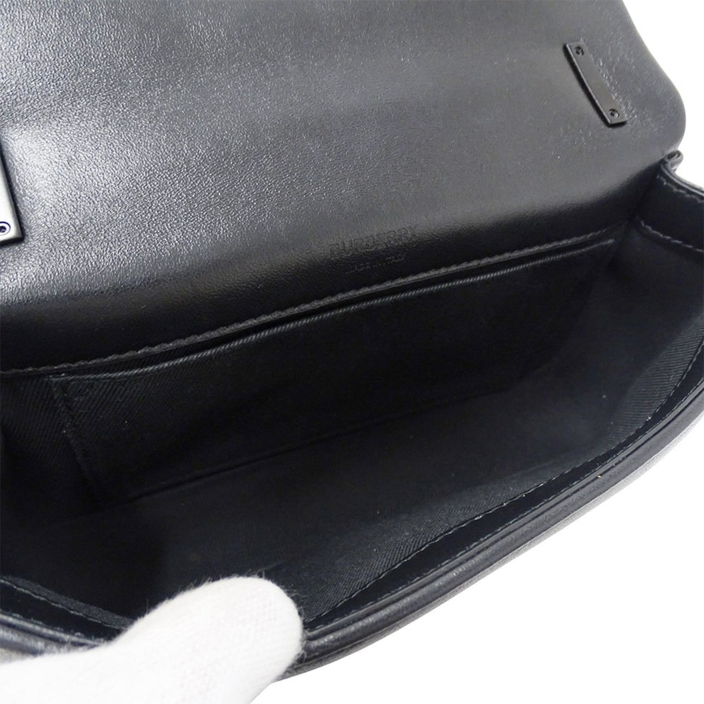 Burberry, Black, Leather, shoulder