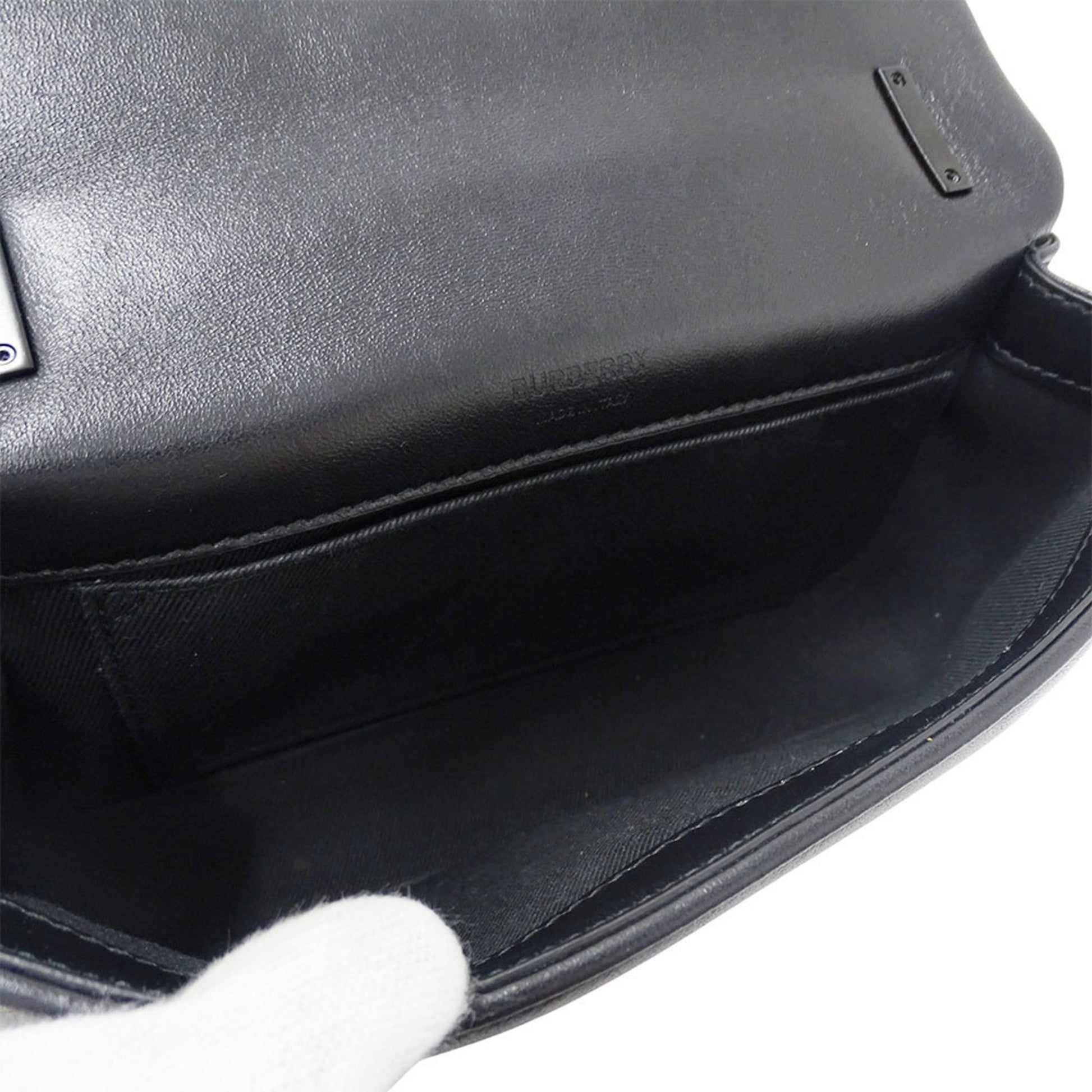 Burberry, Black, Leather, shoulder