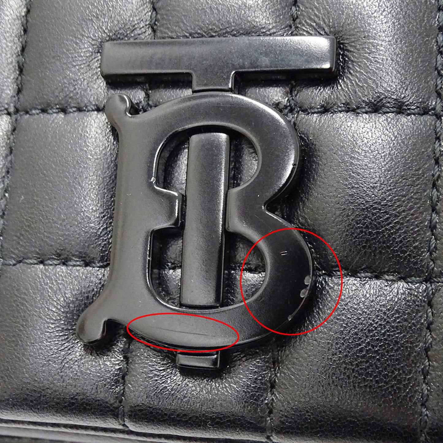 Burberry, Black, Leather, shoulder