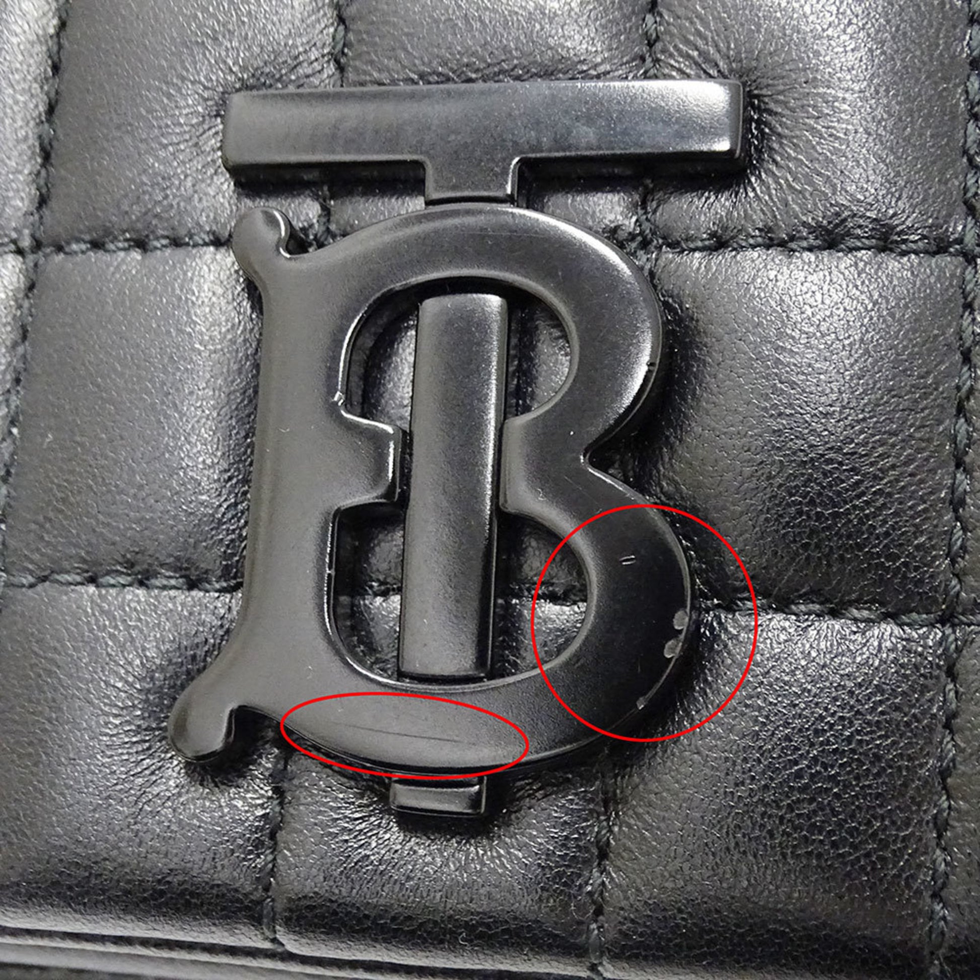 Burberry, Black, Leather, shoulder