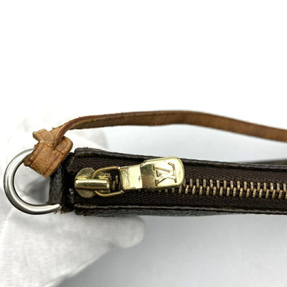 Louis Vuitton Pochette Accessoire, Brown, Canvas, clutch