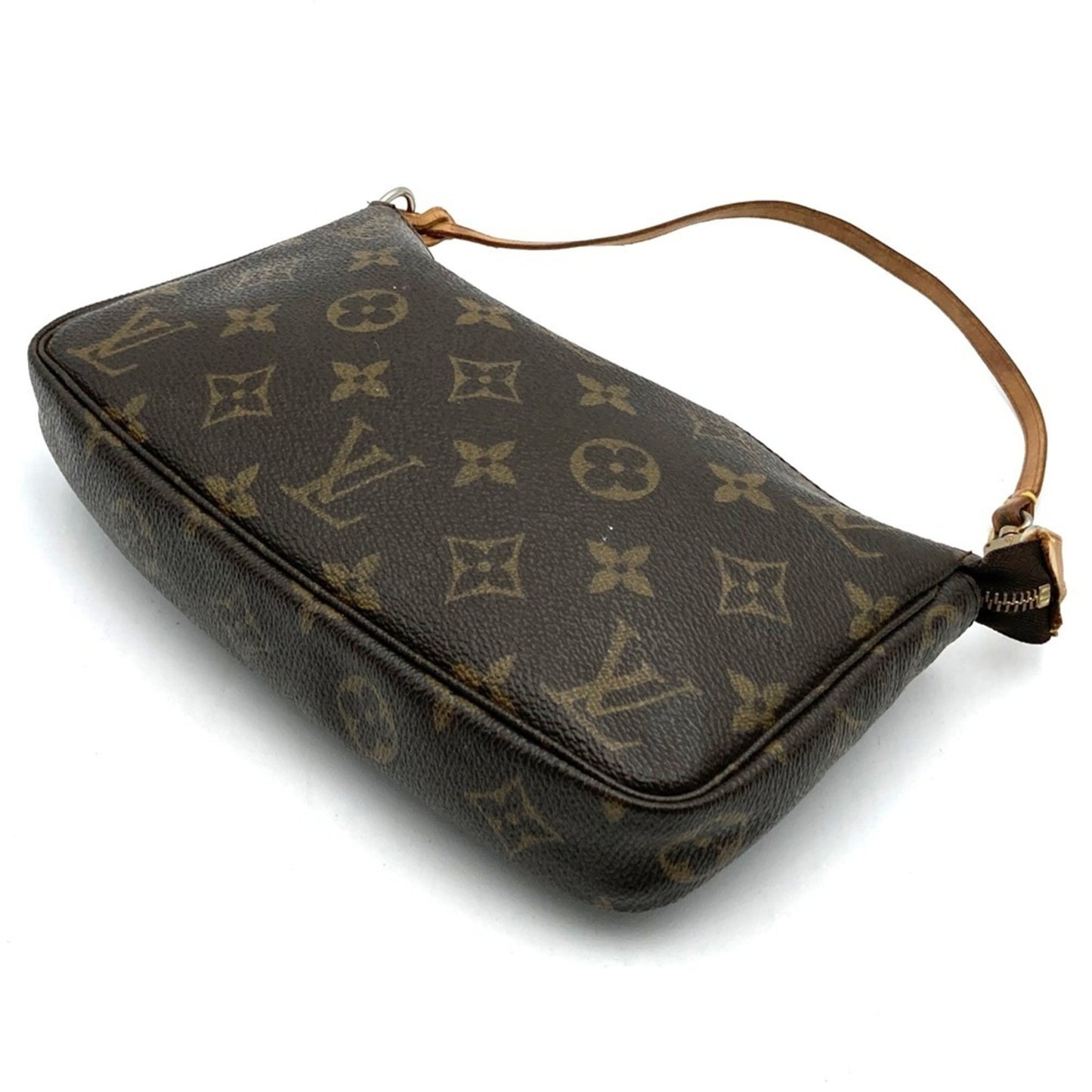 Louis Vuitton Pochette Accessoire, Brown, Canvas, clutch
