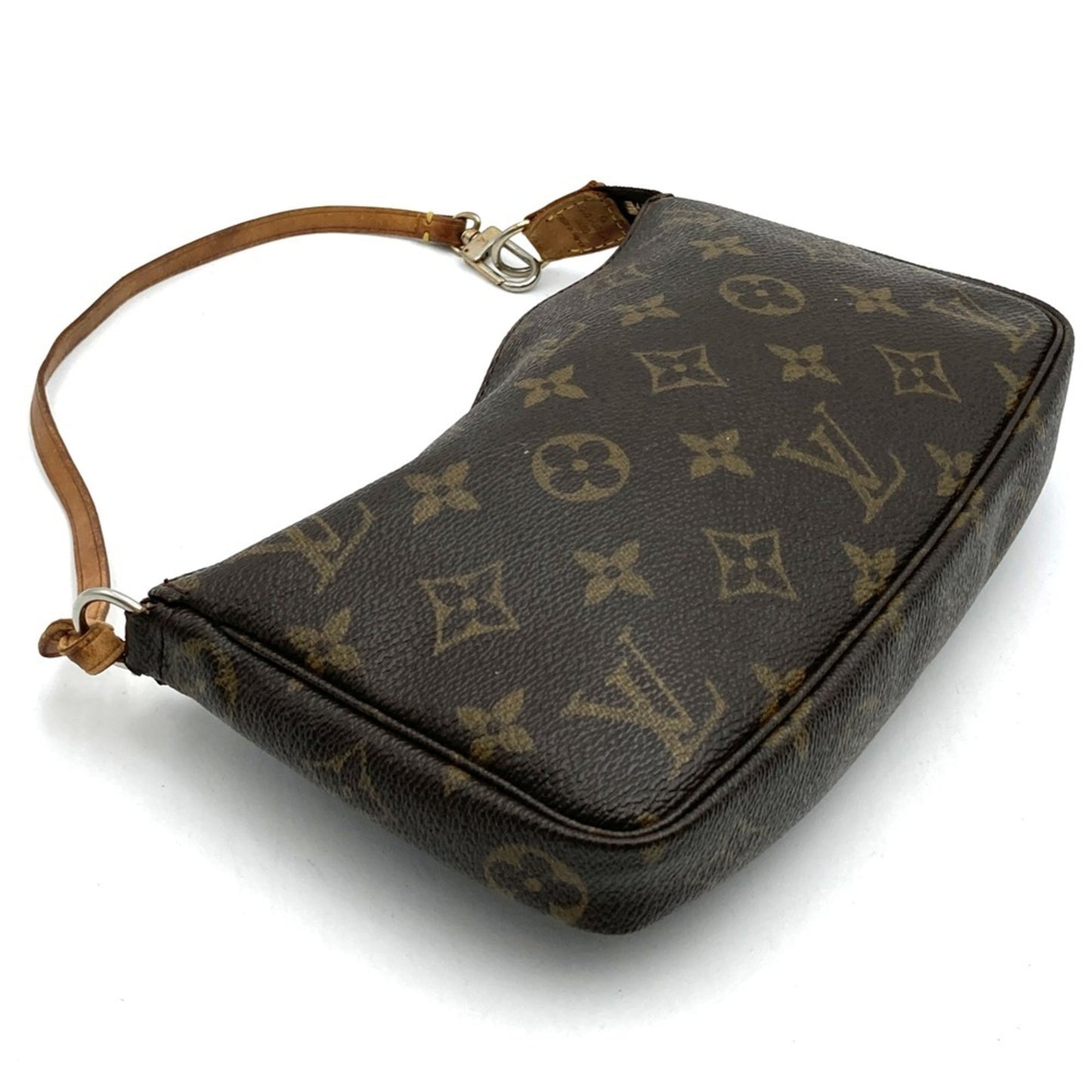 Louis Vuitton Pochette Accessoire, Brown, Canvas, clutch
