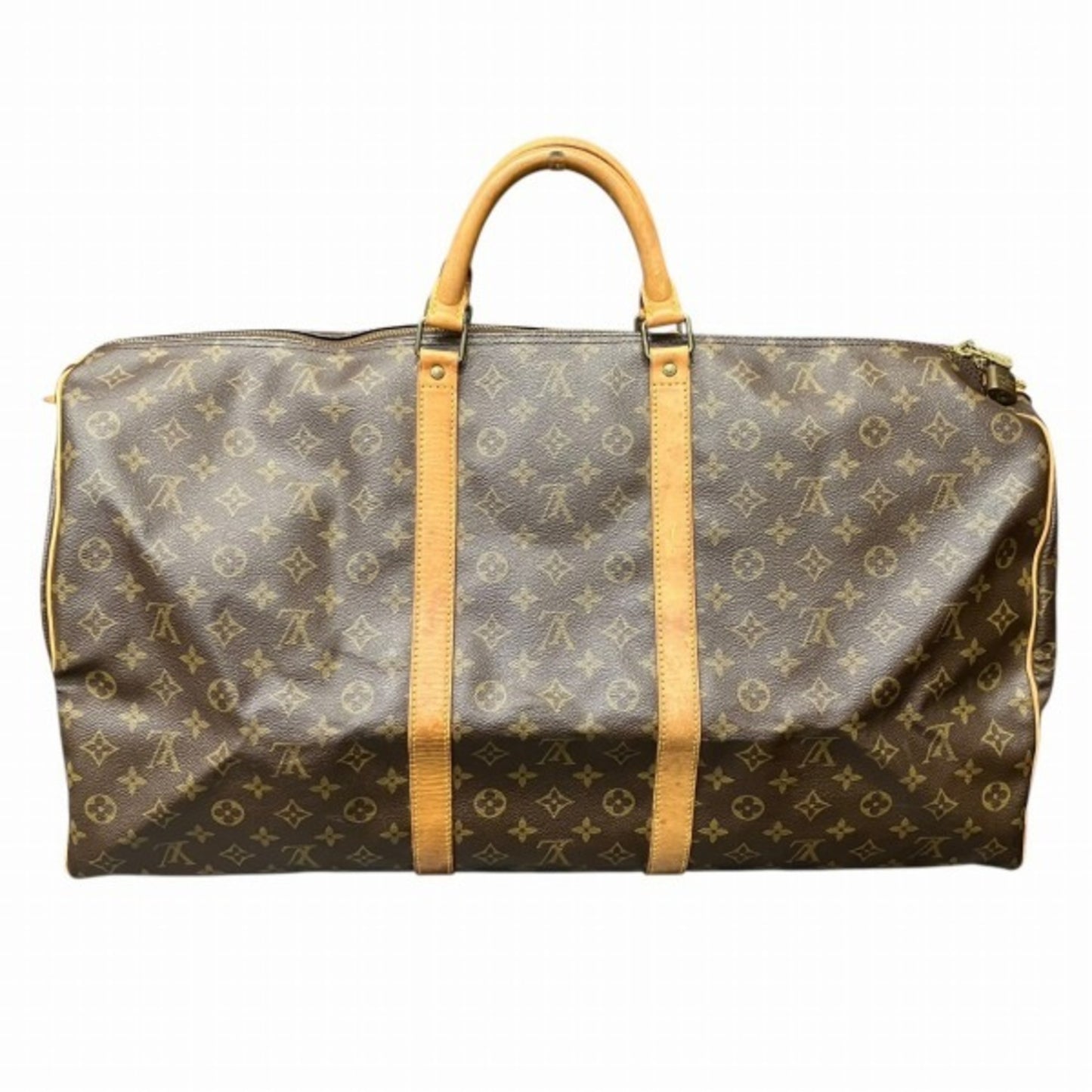 Louis Vuitton Keepall 60, Brown, Canvas, travel