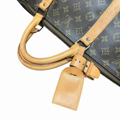 Louis Vuitton Keepall 60, Brown, Canvas, travel