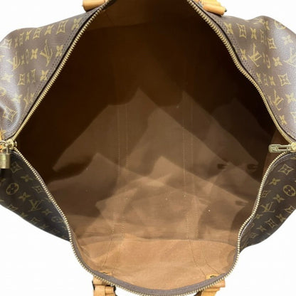 Louis Vuitton Keepall 60, Brown, Canvas, travel