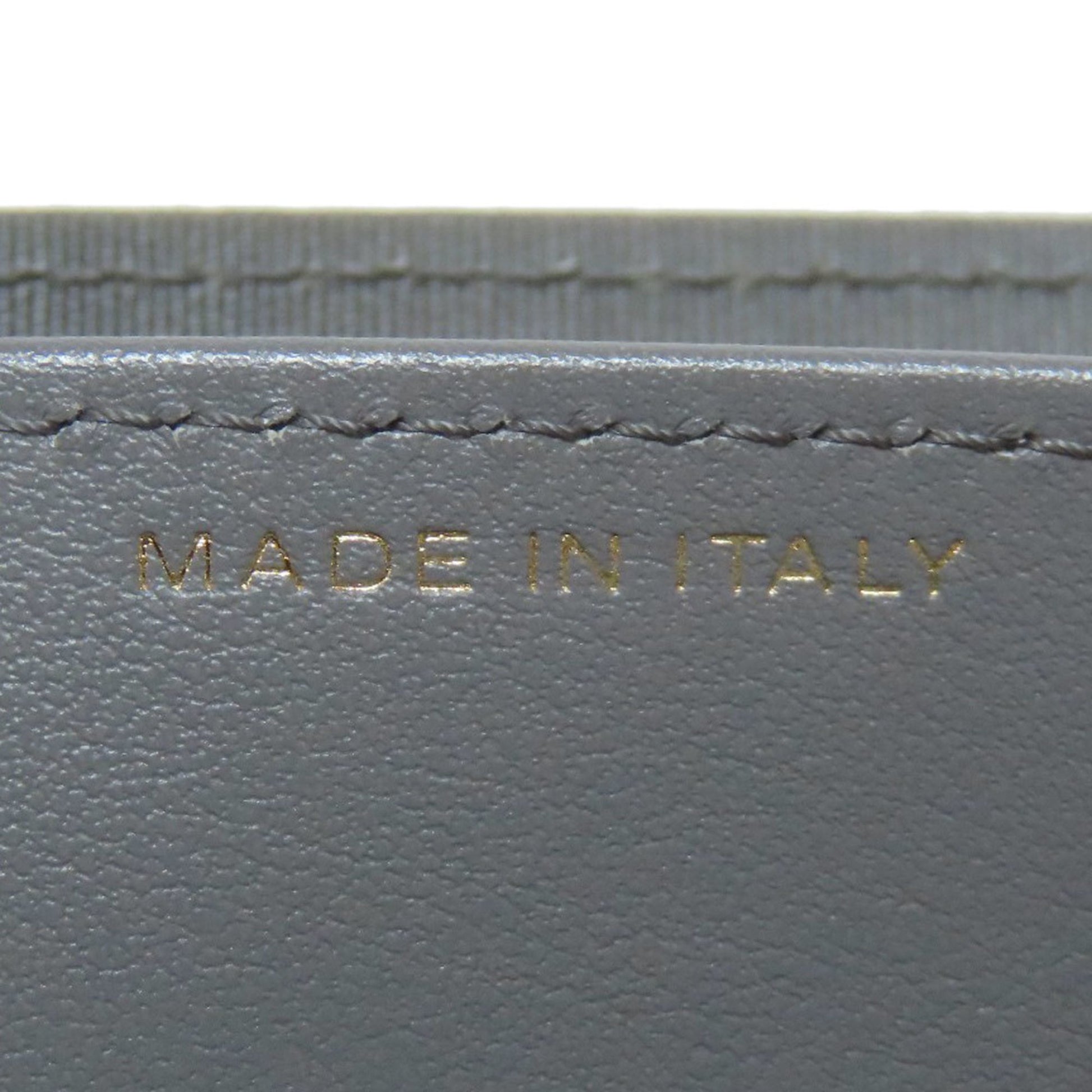 Chanel V-Stich, Grey, Leather, wallet