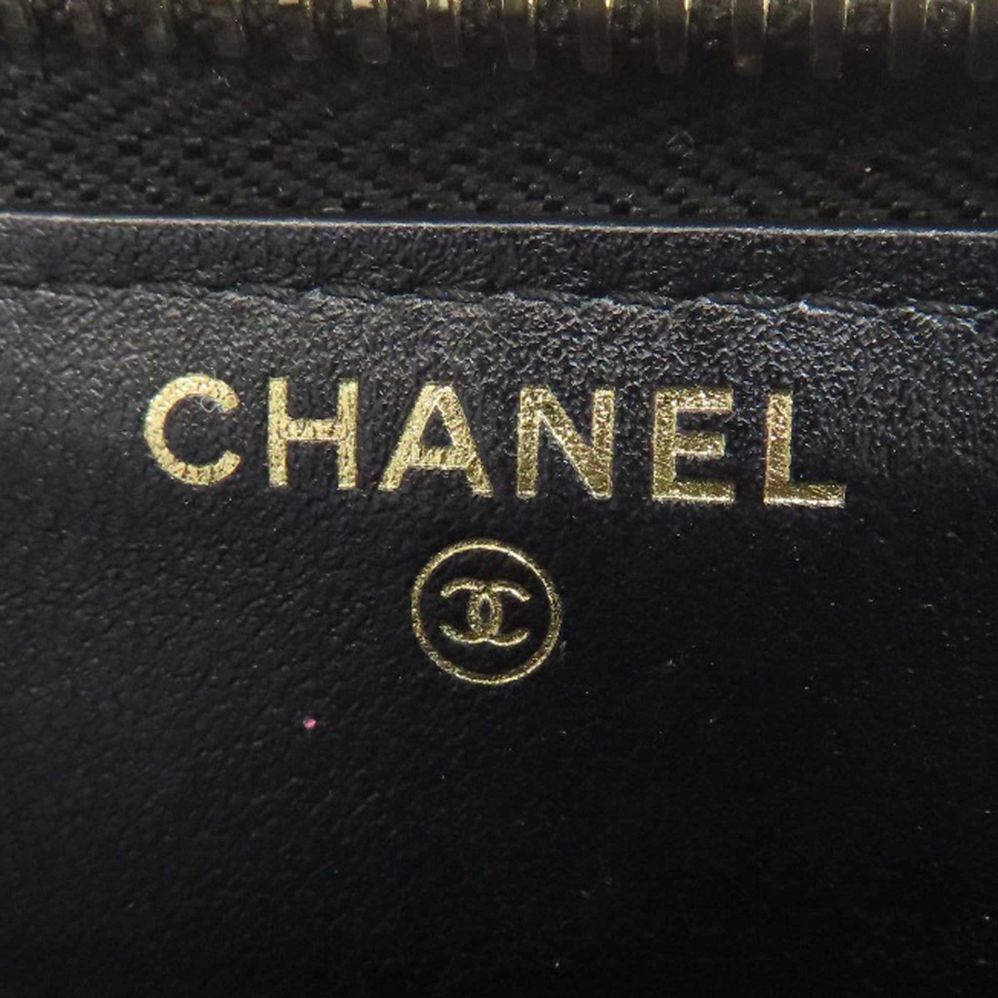 Chanel Camellia, Black, Leather, wallet
