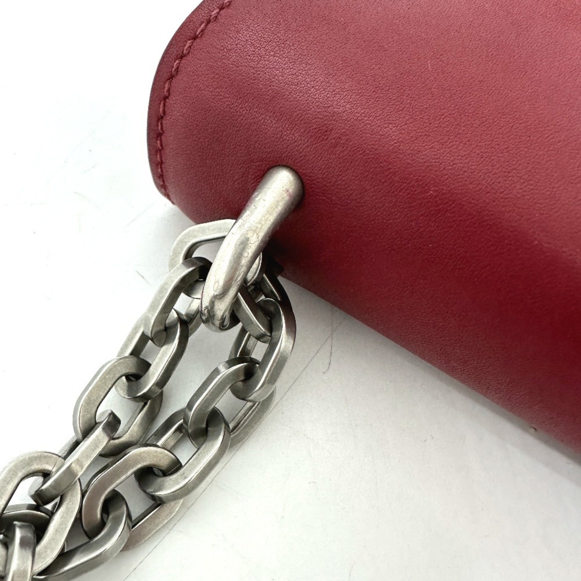 Prada --, Red, Leather, clutch